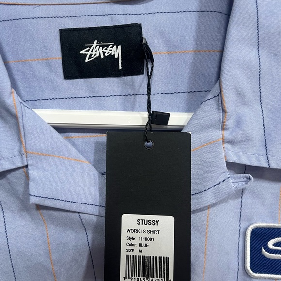 Stüssy Light Blue Striped Shirt - Picture 2 of 5